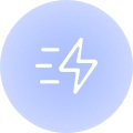 blue icon for fast generation